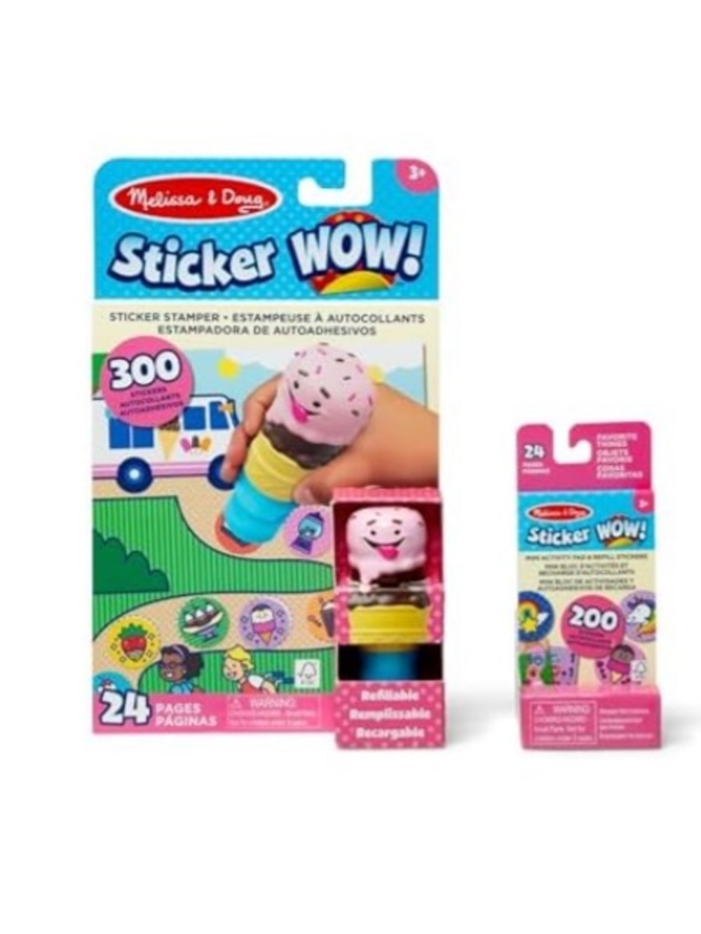 NIB Melissa & Doug Sticker WOW! Favorite Things Refill Pack 200 Stickers